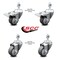 Service Caster 3 Inch Thermoplastic Rubber Swivel 12mm Stem Caster Total Lock Brake, 2PK SCC-TSTTL20S314-TPRB-M1215-2-S-2 - alternate 2